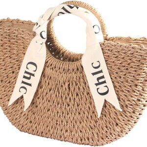 Women's Straw Woven Tote Bag Summer Beach Purse Casual Spacious Lightweight